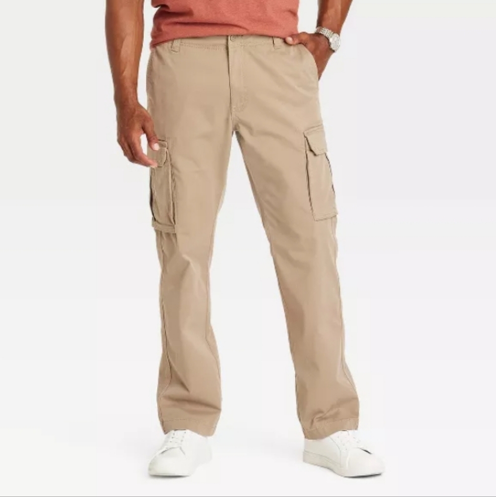 Goodfellow & Co Tan Cargo Pants Relaxed Fit Size 30x32
